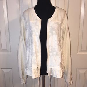 White bomber jacket